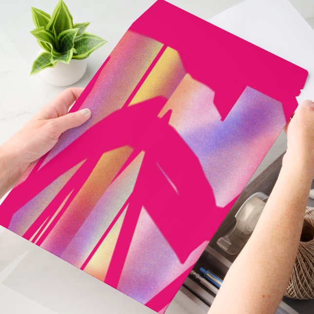 Hot Pink art large shipping envelope mailers (Desk)