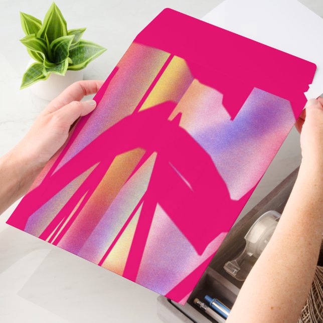 Hot Pink art medium shipping envelope mailers (Desk)