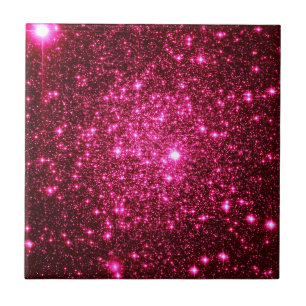 Hot Pink Astral Glitter Tile