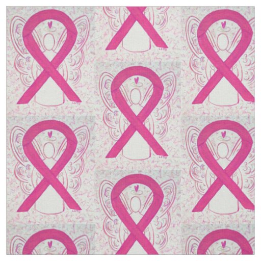 Hot Pink Awareness Ribbon Angel Fabric Material