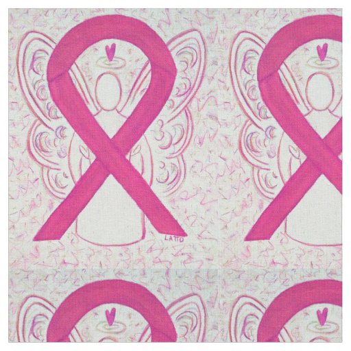 Hot Pink Awareness Ribbon Angel Fabric Material