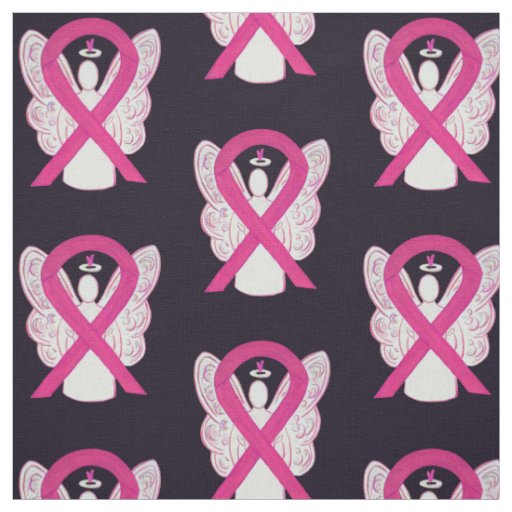 Hot Pink Awareness Ribbon Angel Material Fabric