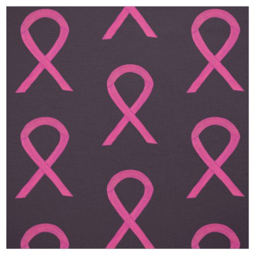 Hot Pink Awareness Ribbon Custom Fabric Material