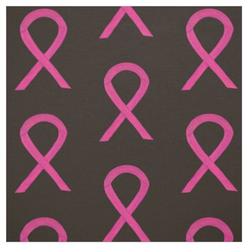 Hot Pink Awareness Ribbon Custom Fabric Material