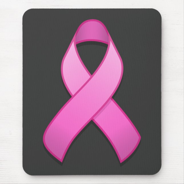 Hot Pink Awareness Ribbon Mousepad (Front)