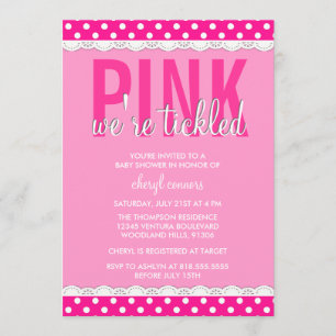 Hot Pink Baby Shower Invitation