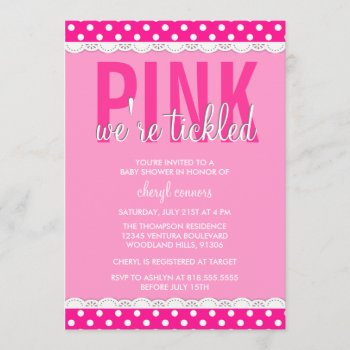Hot Pink Baby Shower Invitation by party_depot at Zazzle