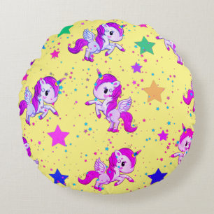Hot Pink Baby Unicorns Pillow
