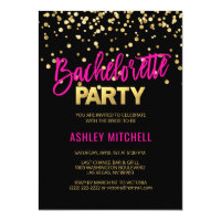HOT Pink Bachelorette Party Invitations Templates