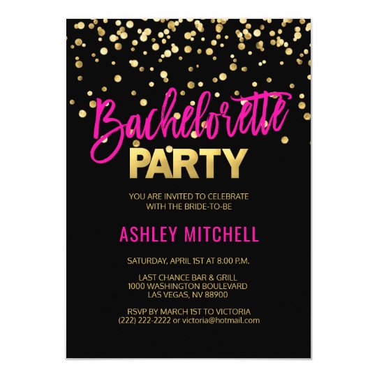 HOT Pink Bachelorette Party Invitations Templates | Zazzle.com