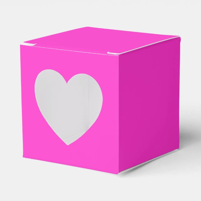 Hot Pink Background Color Customize This! Favor Boxes (Front Side)