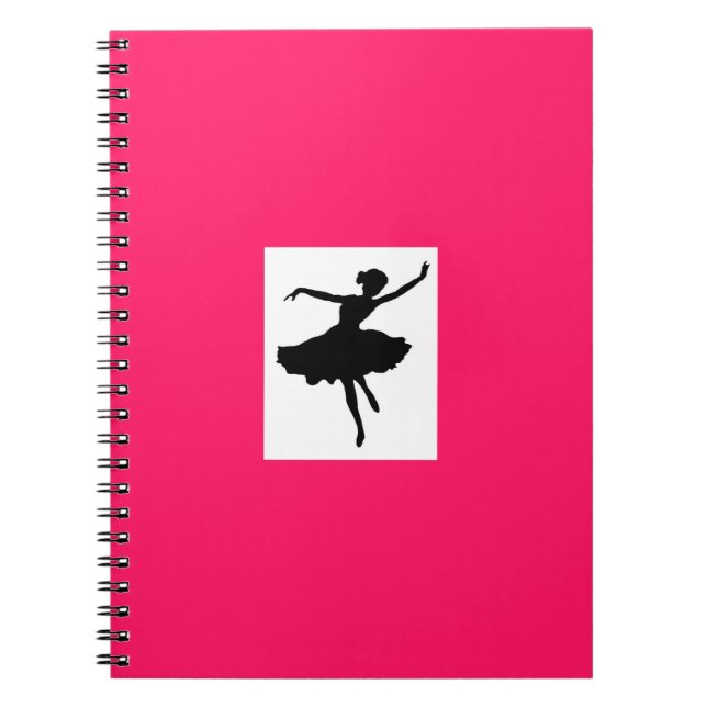 Hot Pink Ballerina Notebook (Front)