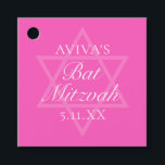 Hot Pink Bat Mitzvah Party Star of David Favor Tags<br><div class="desc">This girly bright pink Bat Mitzvah party favor tag features a minimalist modern typography layout over a Star of David symbol for a Jewish girl. Cute and feminine gift tags for your teenager.</div>