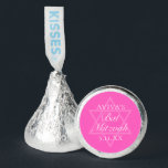 Hot Pink Bat Mitzvah Party Star of David Hershey®'s Kisses®<br><div class="desc">This girly bright pink Bat Mitzvah party favor candy features a minimalist modern typography layout over a Star of David symbol for a Jewish girl. Cute and feminine Hershey's Kisses for your teenager.</div>