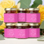 Hot Pink Bat Mitzvah Party Star of David Honey Jar Favors<br><div class="desc">This girly bright pink Bat Mitzvah party favor honey jar features a minimalist modern typography layout over a Star of David symbol for a Jewish girl. Cute and sweet favors for your teenager.</div>