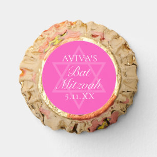 Hot Pink Bat Mitzvah Party Star of David Reese's Peanut Butter Cups