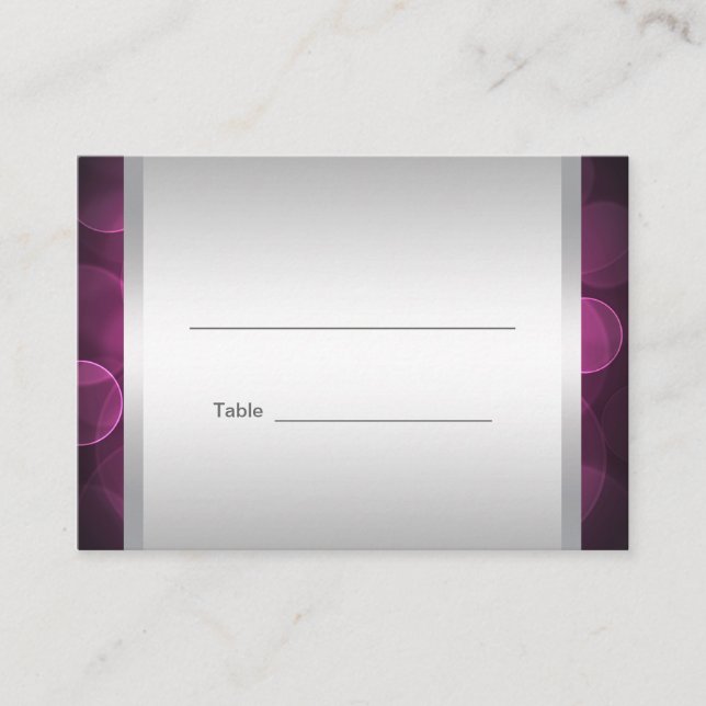 Hot Pink Bat Mitzvah Reception Table Cards (Front)