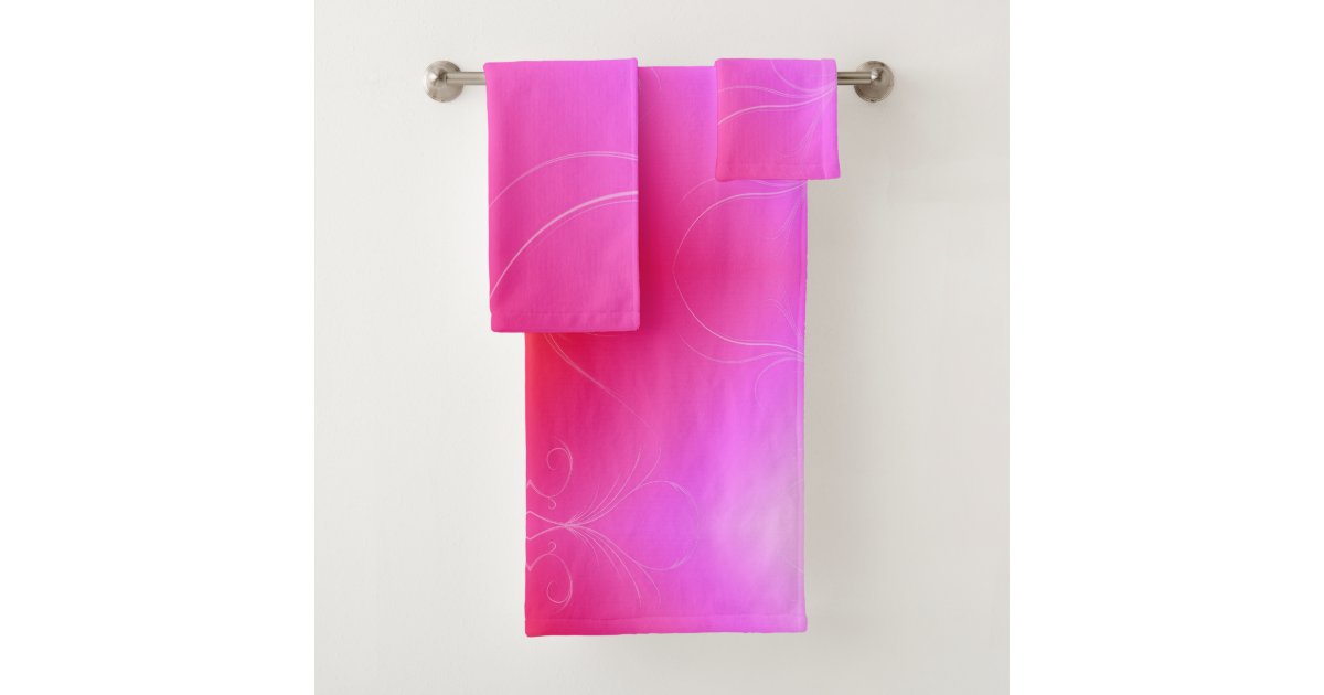 Hot Pink Bath Towel Set Zazzle