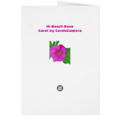 Hot Pink Beach Rose Coordinating Items Cards (Back)