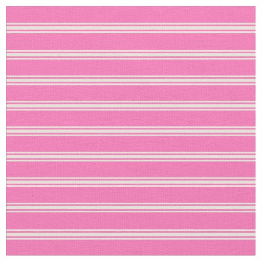 Hot Pink & Beige Lined Pattern Fabric