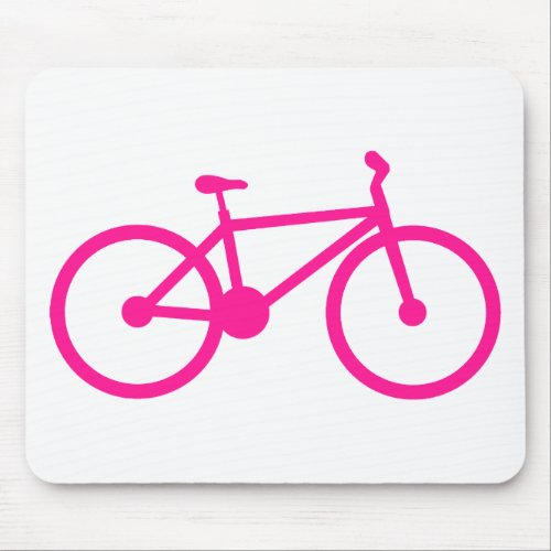 Hot Pink Bicycle bike Mouse Pad