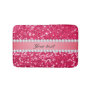 Hot Pink Big Faux Glitter with Diamonds Bathroom Mat