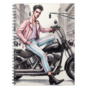 Hot pink biker notebook