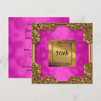Hot Pink Birthday Party Invitations