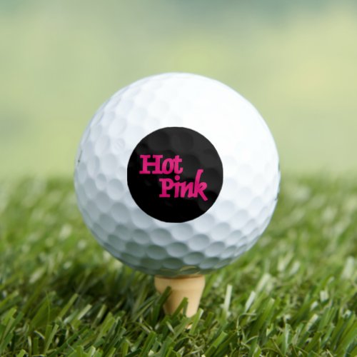 Hot Pink Black Bridgestone e6 golf balls 12 pk