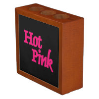 Hot Pink black brown back desk organizer