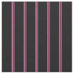 [ Thumbnail: Hot Pink & Black Colored Lines Fabric ]