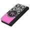Hot Pink Black Damask Monogrammed