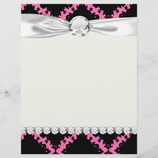 hot pink black diamond mod damask (Front)