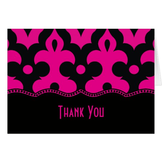 Hot Pink & Black Frieze Card