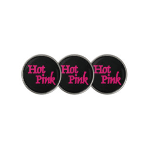 Hot Pink Black golf ball markers