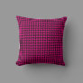 Hot Pink/Black Houndstooth Throw Pillow