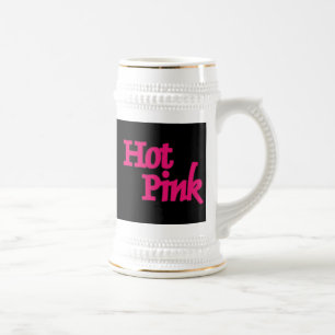 Hot Pink black left hand white stein gold trim