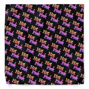 Hot Pink black line tinted bandana