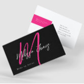 https://rlv.zcache.com/hot_pink_black_monogram_elegant_minimalist_business_card-r_rjp5z_166.jpg