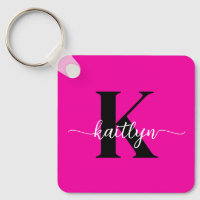 Hot Pink Black Monogram