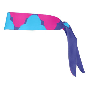Hot Pink Blue Navy Bold Pattern Hair Tie Band Headband