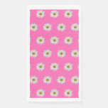 Hot Pink Bohemian Daisy Pattern   Paper Guest Towels