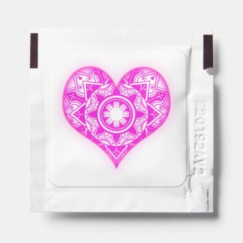 Hot Pink Boho Heart Hand Sanitizer Packet by MHDesignStudio at Zazzle
