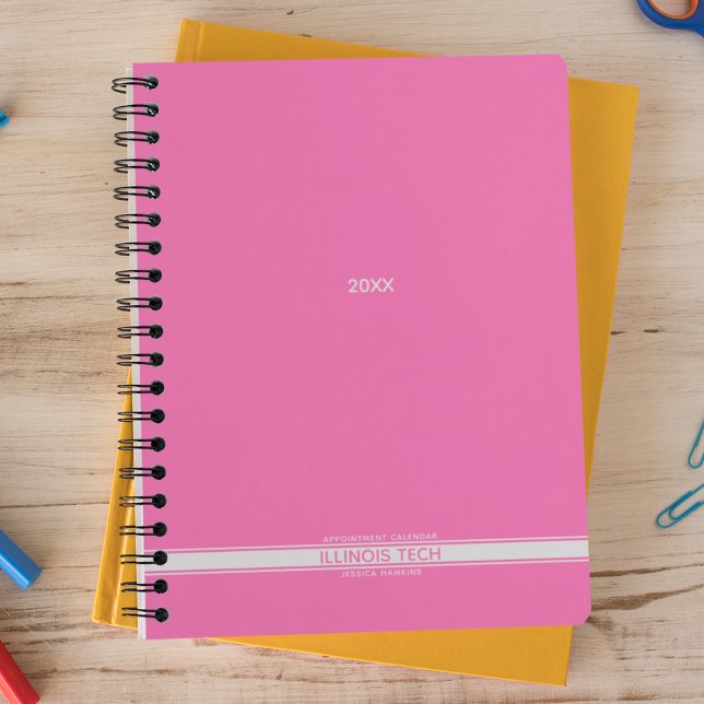 Hot Pink Bottom Stripe Spiral Weekly Planner (Creator Uploaded)