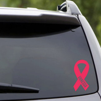 Hot Pink Breast Cancer Awareness Window Decal