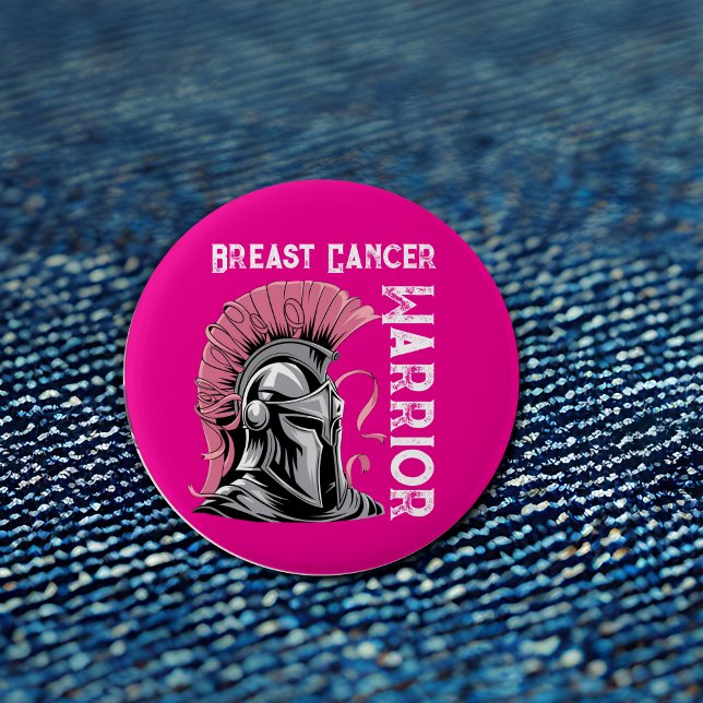 Hot Pink Breast Cancer Warrior Button (Creator Uploaded)
