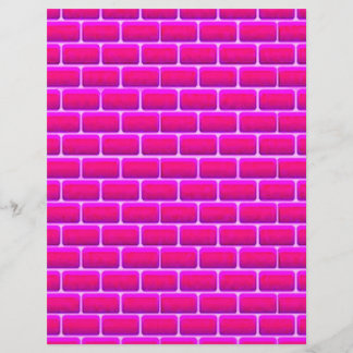 HOT PINK BRICKS BACKGROUND DIGITAL GRAPHICS FLYER