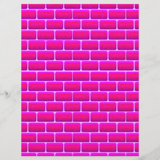 HOT PINK BRICKS BACKGROUND DIGITAL GRAPHICS FLYER (Front)