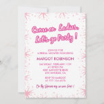 Hot pink bridal shower invitations Colorful Trendy