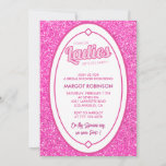 Hot pink bridal shower invitations trendy girly
